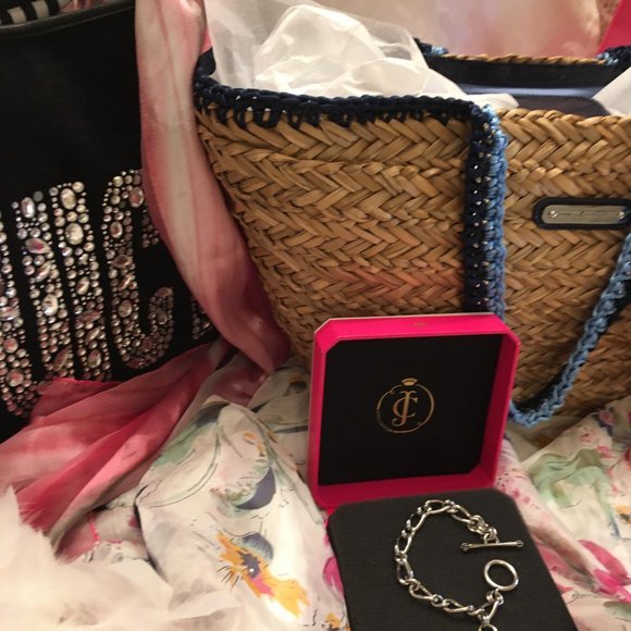RARE brand new authentic vintage juicy couture rattan purse and bracelet set! - Picture 5 of 17